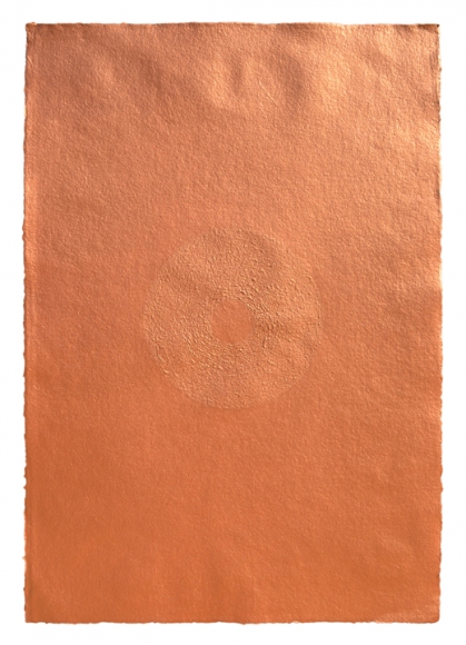 Mohammed Kazem , Acrylic on Scratched Paper (Copper)