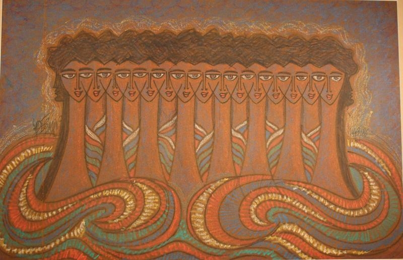 Sadequain UNTITLED (FIFTEEN HEADS)
