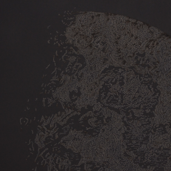 Saad QureshiAbsence of Light II (Detail View)2017Paint, burnt paper22 x 22.5 in.