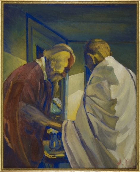 Jamini Roy Untitled (Tagore and Gandhi)