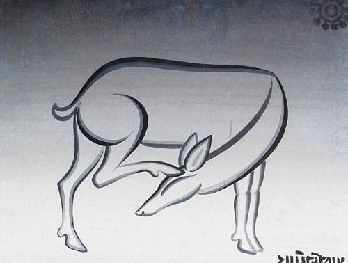 Jamini Roy Untitled (Deer)