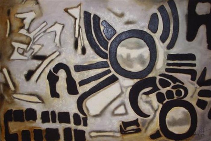 Aubrey Williams SUN HIEROGLYPH (OLMEC MAYA SERIES)