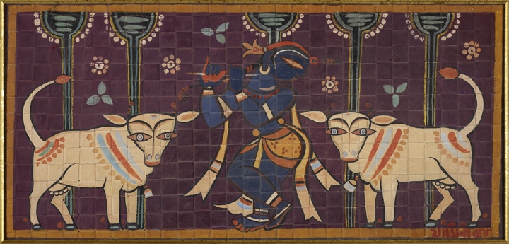 Jamini Roy Untitled (Krishna and Cows) 