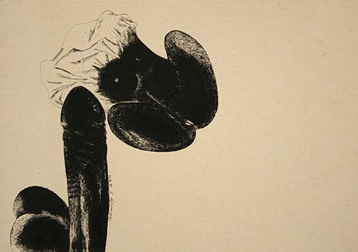 Laxma Goud Untitled (Penis with Woman's Figure)