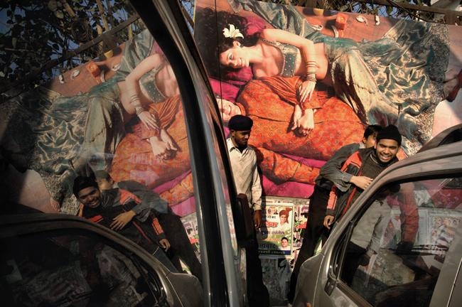 Raghu Rai Reflection at Lajpat Nagar Village