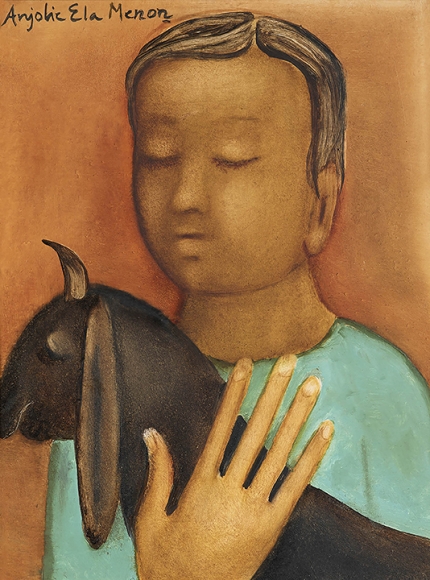 Anjolie Ela Menon, Boy with Goat II