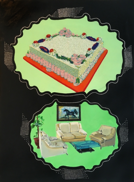 Saba Khan Cake in the Drawing Room with the Bad Painting