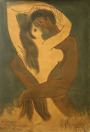 Sadequain LOVES Oil on canvas
