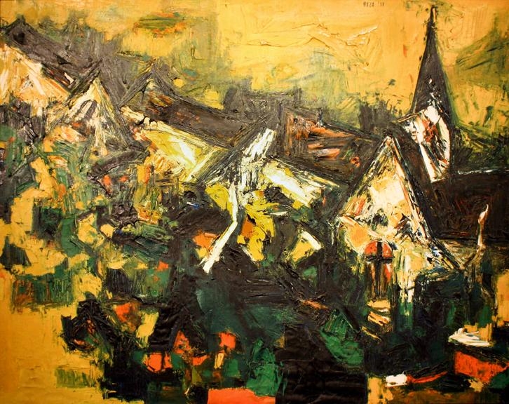 S.H. Raza UNTITLED (VILLAGE)