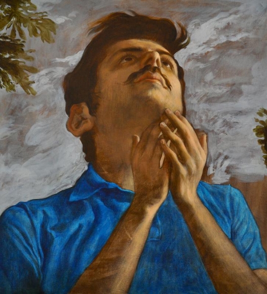 Salman Toor THE BELIEVER WITH MUSTACHE