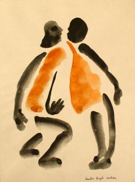 Ranbir Kaleka UNTITLED (TWO ORANGE MEN)