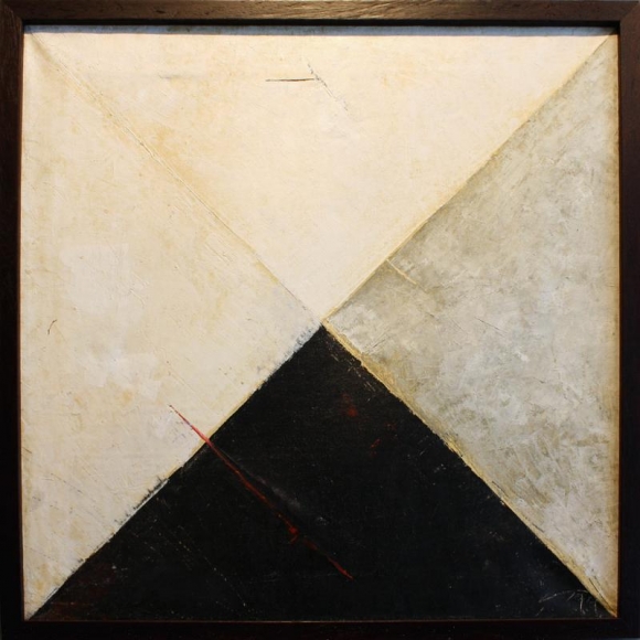 Vijay Shinde UNTITLED (GREY AND BLACK ABSTRACTION)