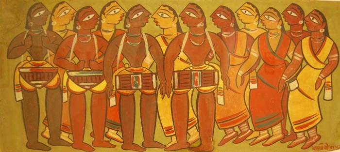 Jamini Roy UNTITLED (MUSICIANS)