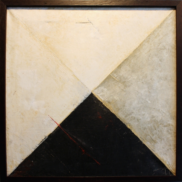 Vijay Shinde Untitled (Grey and Black Abstract)