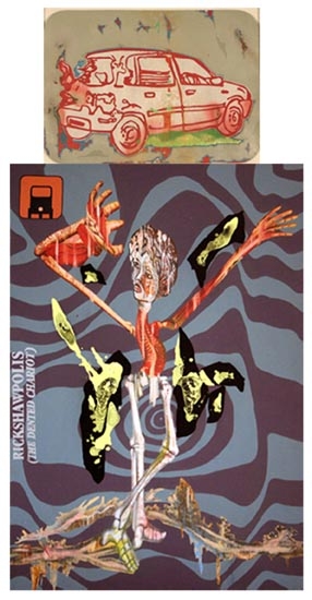 Jitish Kallat RICKSHAWPOLIS (THE DENTED CHARIOT) #6