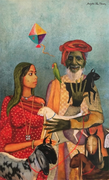 Anjolie Ela Menon with Robyn Beeche