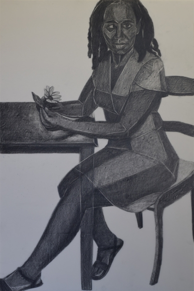 Mequitta Ahuja, Border (Value Scale Drawing)