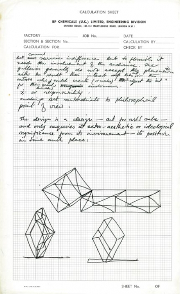 Rasheed Araeen Original Drawing for Sculpture (2)