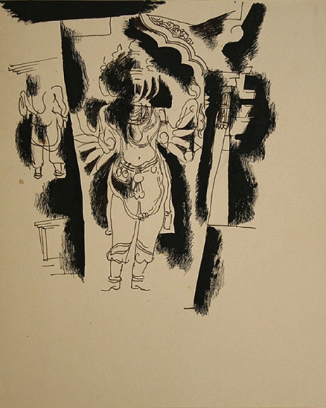 Laxma Goud Untitled (Goddess in Temple)