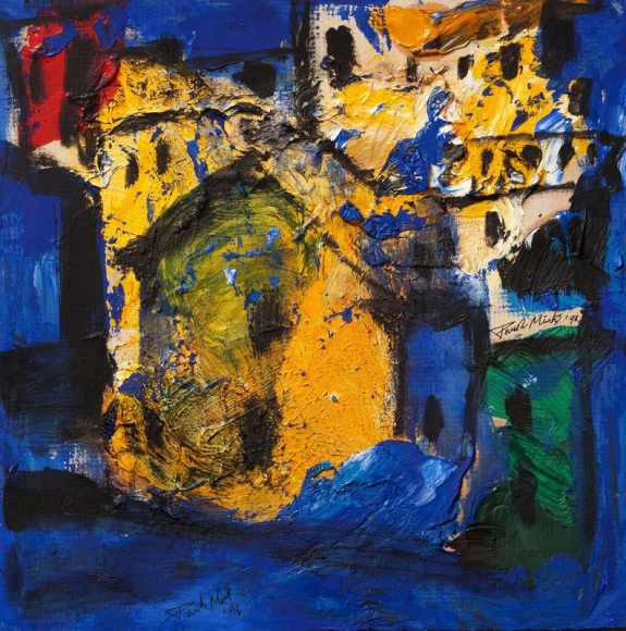 Paresh Maity Untitled (Blue Cityscape)