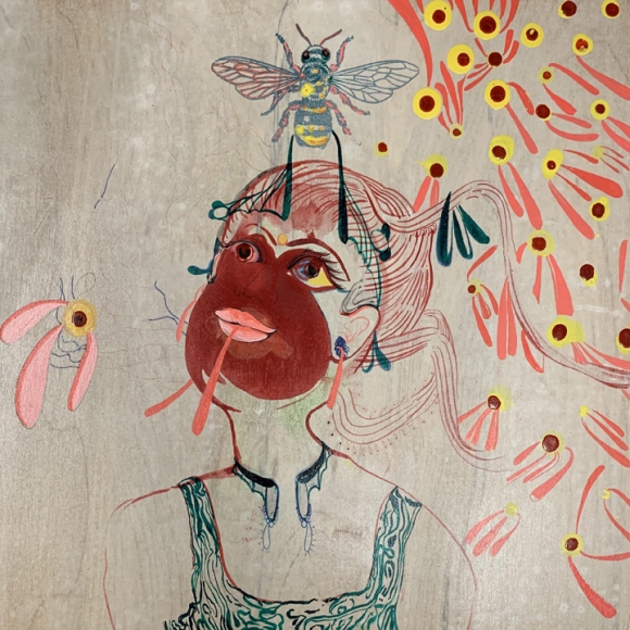 Rina Banerjee, Made of sugary sin and sweet greed she was wide eyed and relentless when plenty of nectar and flower brought also a mood much too sour, unleashed her, her all that wasbad in power