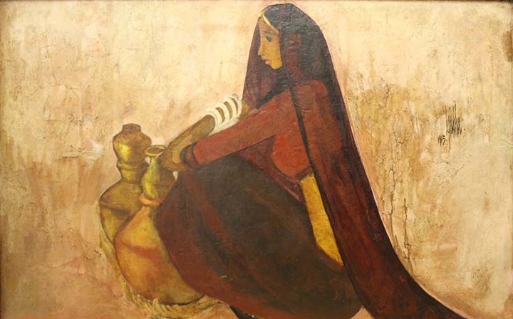 B. Prabha Untitled (Woman with Water Jugs)