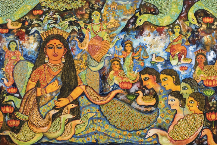 Jayasri Burman , Draupadi and the Five Pandavas