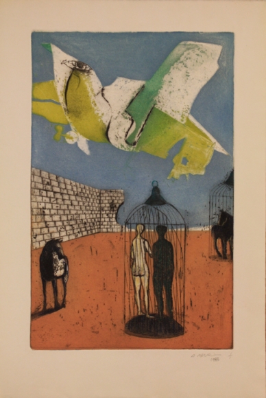 Ahmed Morsi Untitled (Caged Figures)