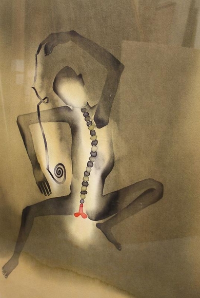 Atul Dodiya FAKIR WITH LONG NAIL - I