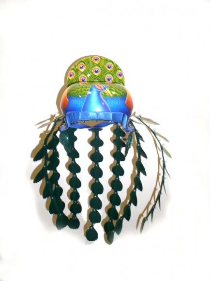 Adeela Suleman PEACOCK STYLE HELMET