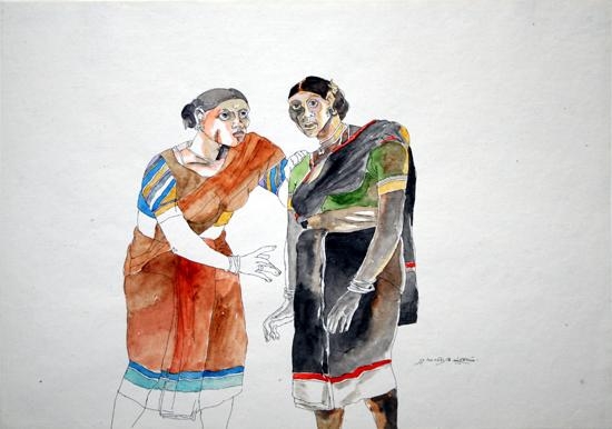 Laxma Goud TWO WOMEN, HAND ON SHOULDER