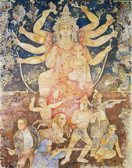 Sakti Burman DURGA ET LE MONDE