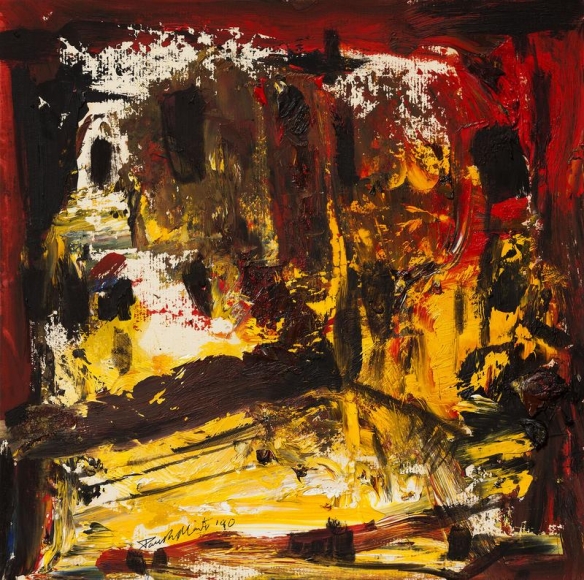 Paresh Maity Untitled (Yellow Cityscape)