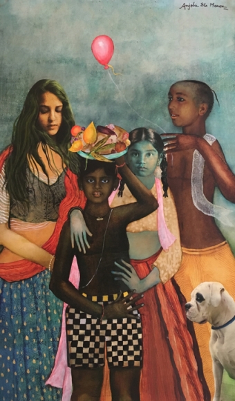 Anjolie Ela Menon with Robyn Beeche