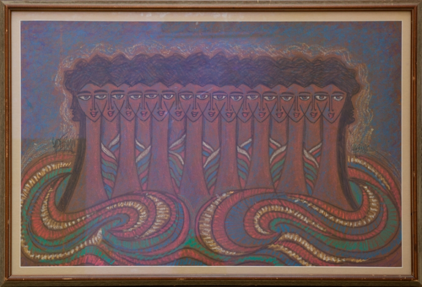Sadequain Untitled (Fifteen Heads)