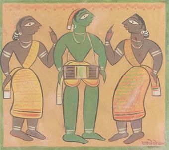 Jamini Roy Untitled (Drummer)