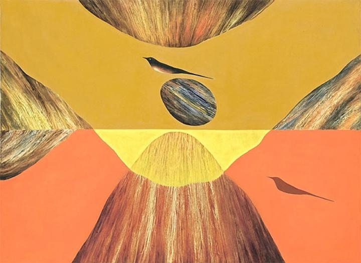 Jagdish Swaminathan UNTITLED (BIRD & MOUNTAIN SERIES)