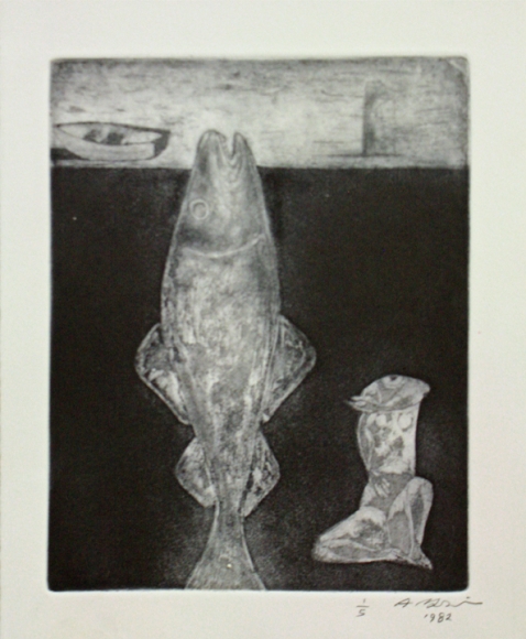 Ahmed Morsi Untitled (Figure with Fish)