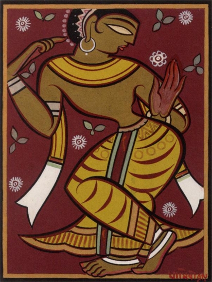 Jamini Roy UNTITLED (DANCING GOPI)