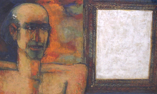 Laxma Goud, Portrait and Black Picture Frame