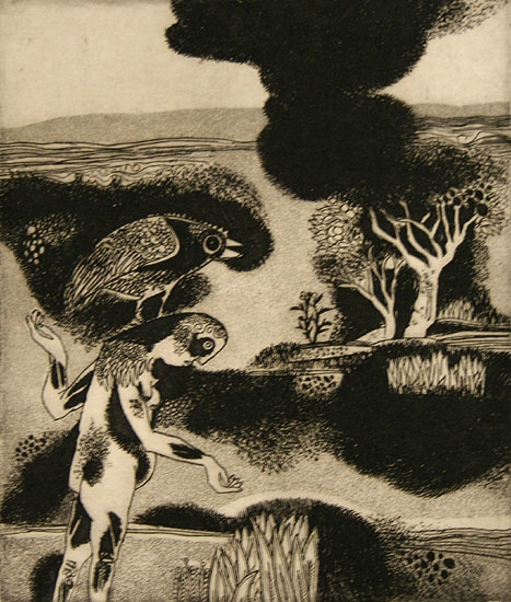 Laxma Goud, Untitled (Woman with Bird on Head)