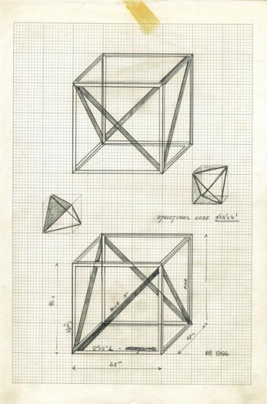 Rasheed Araeen Original Drawings for Sculpture (5-8)