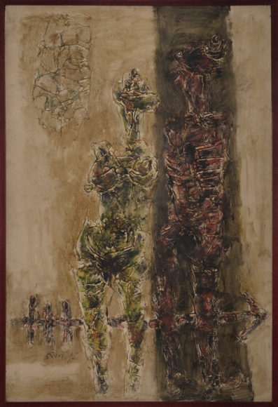 M.F. Husain Two Figures