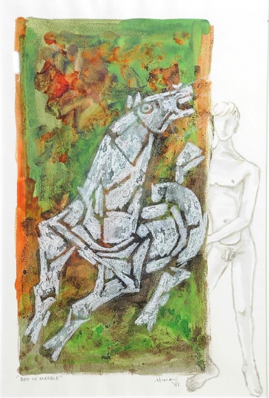 M.F. Husain Boy in Marble