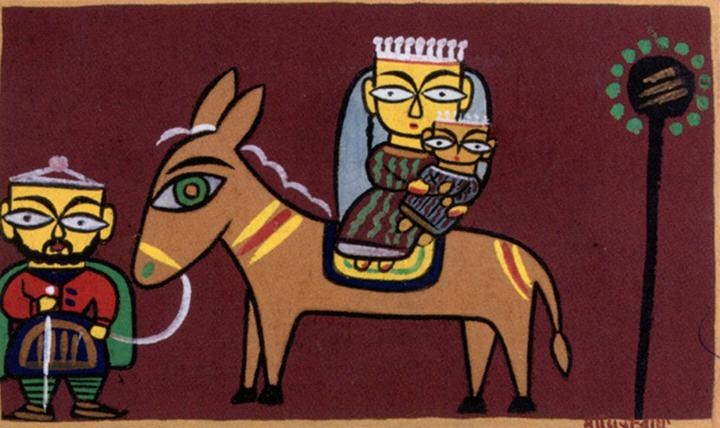 Jamini Roy UNTITLED (FLIGHT INTO EGYPT)