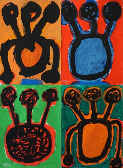 Mohamed Ahmed Ibrahim, Flowers (set of 4)