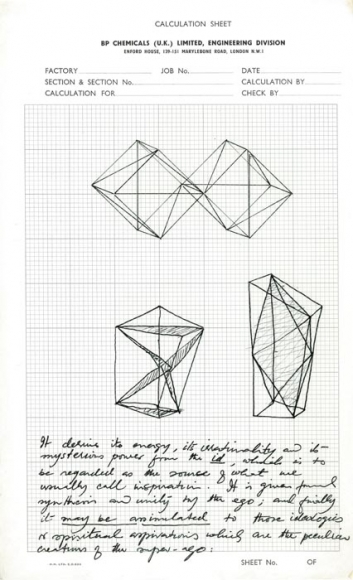 Rasheed Araeen Original Drawings for Sculpture (1-4)