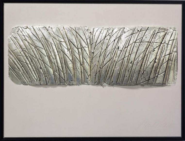Elysian Fields white gold leaf with white and beige clay