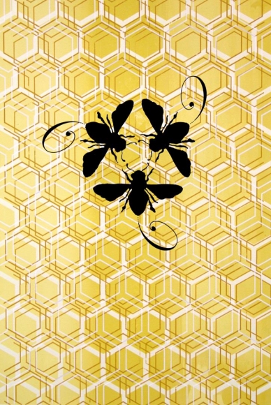 Bee Dance screen print