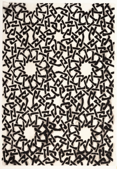 Black Webbing handmade linen and abaca paper